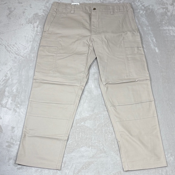 Men's Beige Cargo Pants - Picture 4 of 15